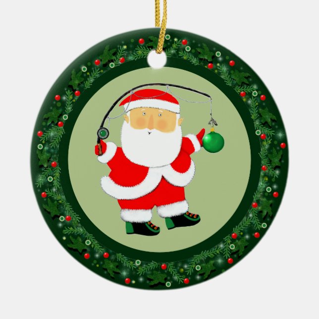 Décoration En Céramique Pêche Noël Collectif (Devant)