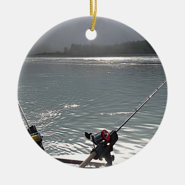 Décoration En Céramique Pêche terminée Pas De Travail Aujourd'Hui (Devant)