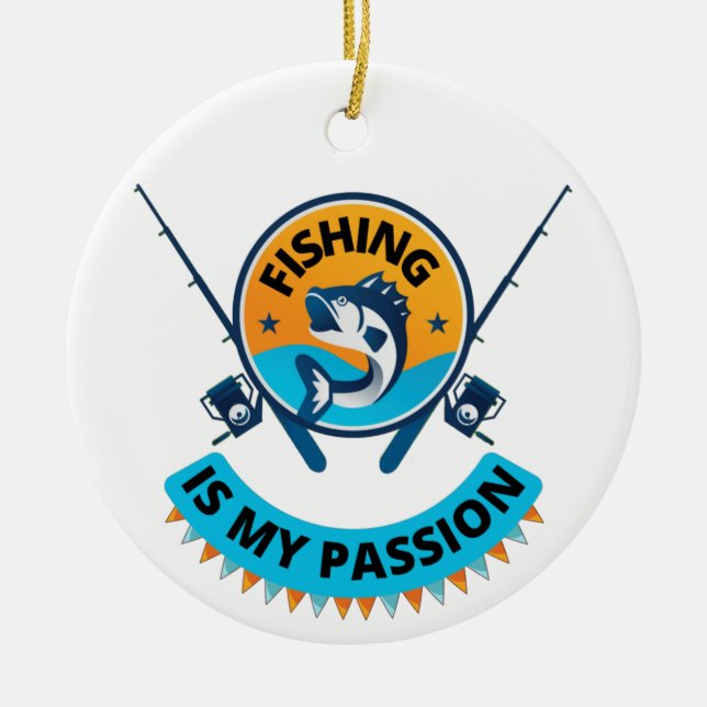 Décoration En Céramique Pêcher c'est ma passion, allons pêcher T-shirt (Devant)