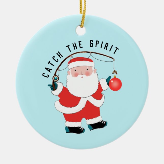 Décoration En Céramique Pêcheur Noël Collectif (Devant)