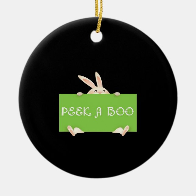 Décoration En Céramique Peekaboo Bunny (Devant)