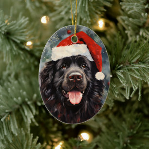 Décoration En Céramique Peinture à la brosse de Noël pour chien de Terre-N