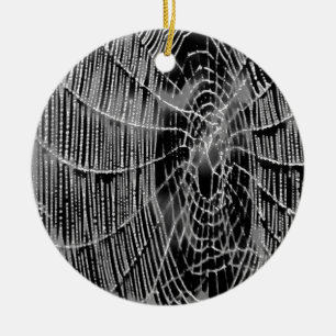 Décoration En Céramique Peinture Abstraite D'Une Cobweb Blanc Gris Sur Noi