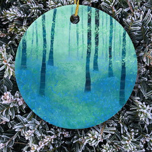 Décoration En Céramique Peinture Bluebell Woodland