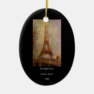 Décoration En Céramique Peinture de Georges Seurat : La Tour Eiffel (1889)