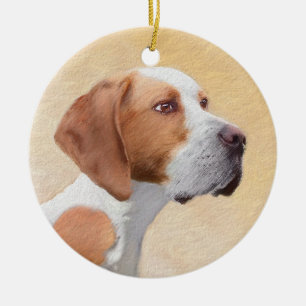 Décoration En Céramique Peinture de pointeur - jolie art original de chien