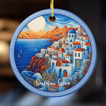 Peinture de Santorin Grèce | Art du voyage