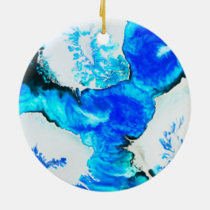 Décoration En Céramique Peinture renversante d'encre d'alcool