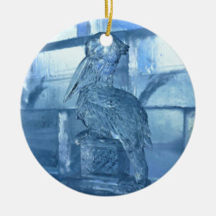Décoration En Céramique Pelican Ice Sculpture, Québec, Canada