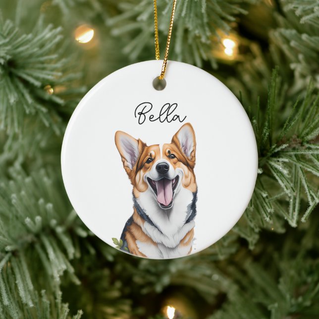 Décoration En Céramique Pembroke Welsh Corgi Chien Animaux de Noël (Arbre)