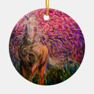 Décoration En Céramique Pendentif de rose de cheval de liberté