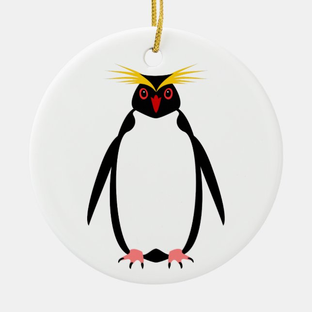 Décoration En Céramique Pengouin rockhopper ou macaroni (Devant)