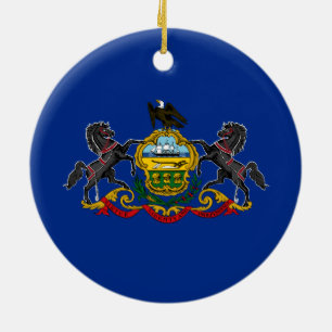 Décoration En Céramique Pennsylvanian Flag
