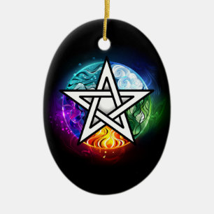 Décoration En Céramique pentagramme wiccan