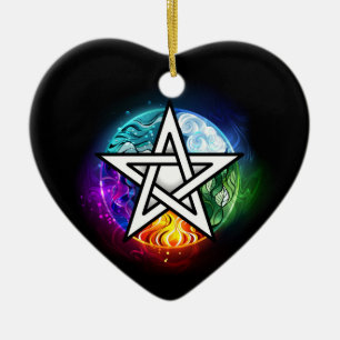 Décoration En Céramique pentagramme wiccan