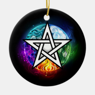 Décoration En Céramique pentagramme wiccan