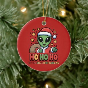 Décoration En Céramique Père Noël Alien Drôle