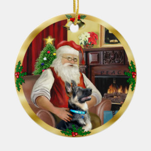 Décoration En Céramique Père Noël Berger Allemand #15