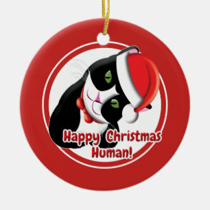 Décoration En Céramique Père Noël Cat