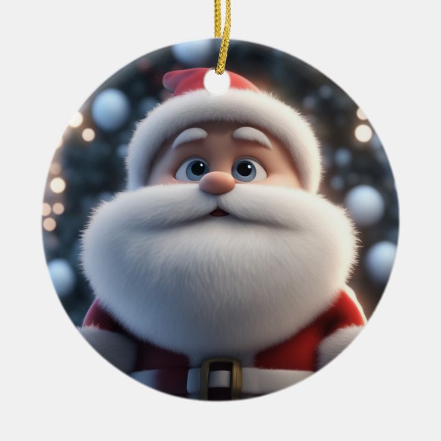 Décoration En Céramique Père Noël confiant (Devant)