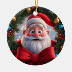 Décoration En Céramique Père Noël de dessin animé festif de Noël
