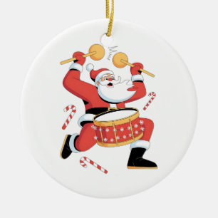 Décoration En Céramique Père Noël drôle batteur Noël hideux Noël Batterie