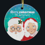 Décoration En Céramique père Noël et Mme Claus Noël<br><div class="desc">père Noël et Mme Claus sont Joyeuses et brillantes.</div>