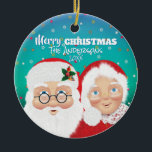 Décoration En Céramique père Noël et Mme Claus Noël<br><div class="desc">père Noël et Mme Claus sont Joyeuses et brillantes.</div>