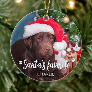 Décoration En Céramique Père Noël Favori Animaux de compagnie Chien Chien 