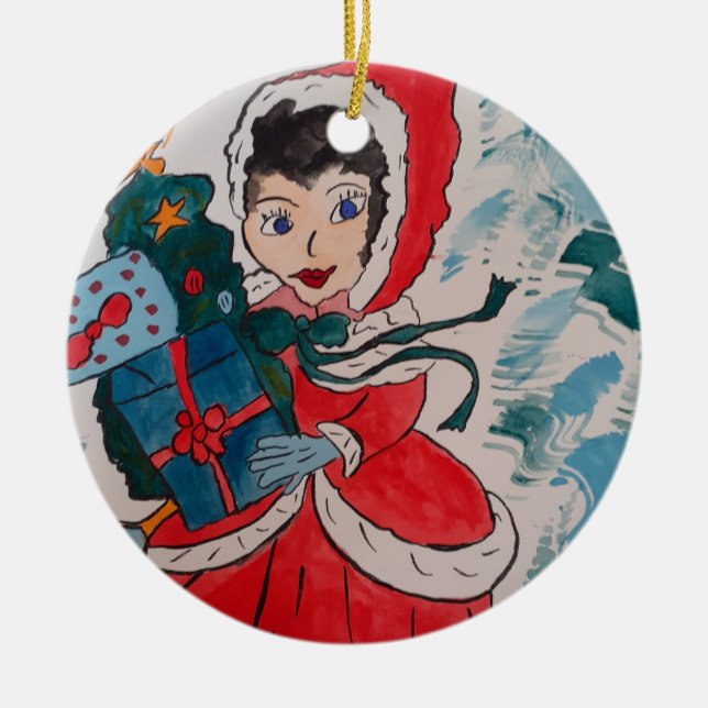 Décoration En Céramique Père Noël Helper Christmas (Devant)