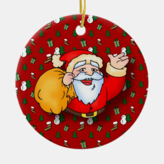 Décoration En Céramique Père Noël heureux