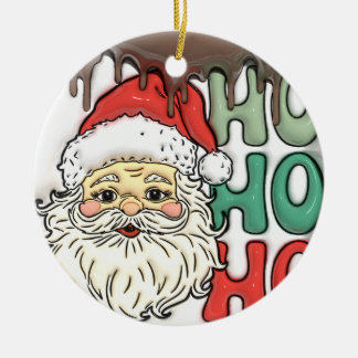 Décoration En Céramique Père Noël Ho Ho Ho Christmas Orament