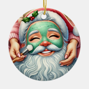 Décoration En Céramique Père Noël mignon personnalisé qui reçoit un soin d