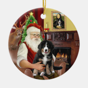 Décoration En Céramique Père Noël + Mona Lisa - Bernese MD - 2 diff. dessi