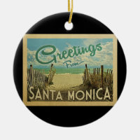 Père Noël Monica Beach Vintage voyage