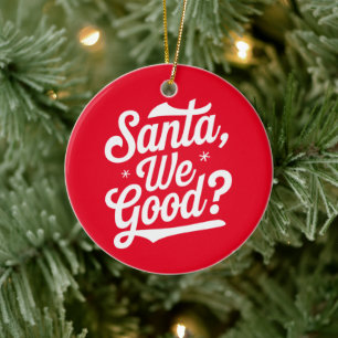 Décoration En Céramique Père Noël, on va bien ? Cadeau De Noël Pour Elle