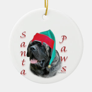 Décoration En Céramique Père Noël Paws Mastiff