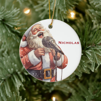 Décoration En Céramique Père Noël personnalisé chantant