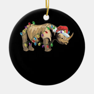 Décoration En Céramique père Noël Rhino lumières de Noël Rhino Lover N