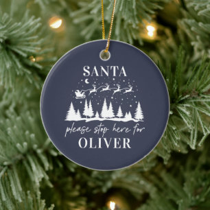 Décoration En Céramique père Noël s'il vous plaît s'arrêter ici pour N