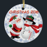 Décoration En Céramique Père Noël/snowman<br><div class="desc">Père Noël/snowman</div>