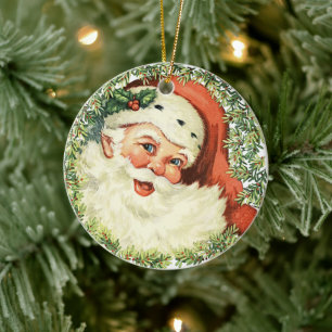 Décoration En Céramique Père Noël vintage