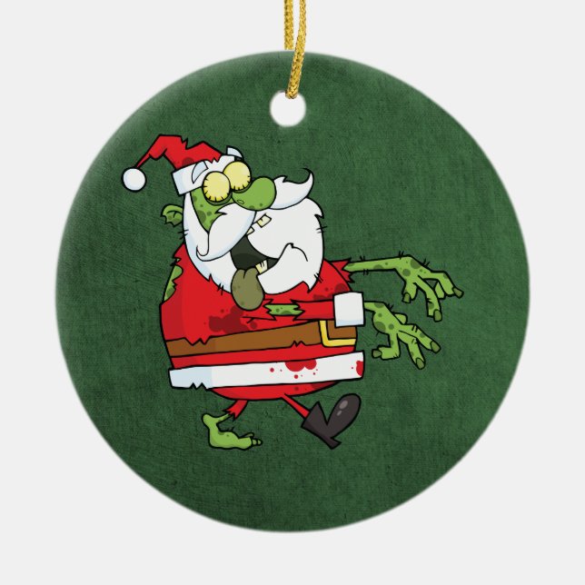 Décoration En Céramique Père Noël Zombie (Devant)