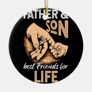 Décoration En Céramique Père & Son Meilleur Amis Pour La Fête des pères