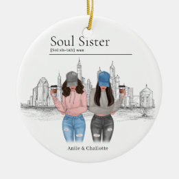 Décoration En Céramique Personalised Soul Sister Christmas Gift