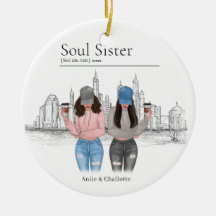 Décoration En Céramique Personalised Soul Sister Christmas Gift