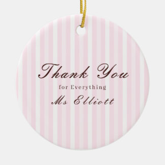 Décoration En Céramique Personalised Thank You Teacher Ornament Pink Mist