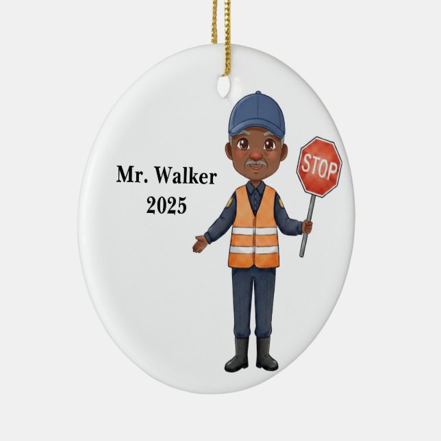 Décoration En Céramique Personalize School Crossing Guard Ceramic Ornament (Droite)