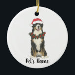 Décoration En Céramique Personalized Bernese Mountain Dog<br><div class="desc">Make the nice list this year with a personalized ornament of your favorite little Bernese mountain dog elf!</div>