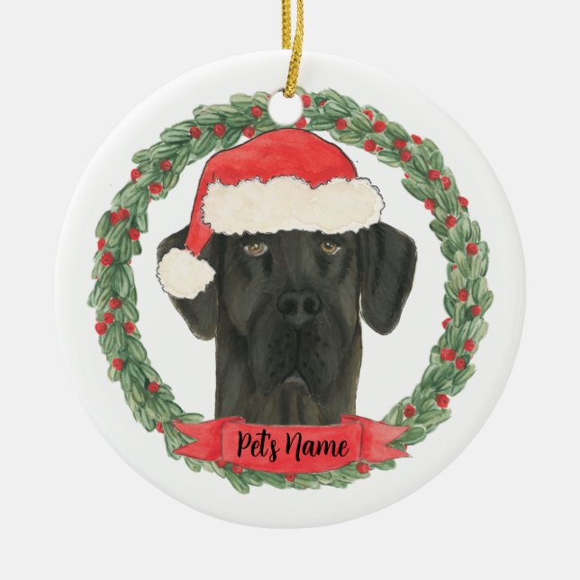 Décoration En Céramique Personalized Black Great Dane (Devant)